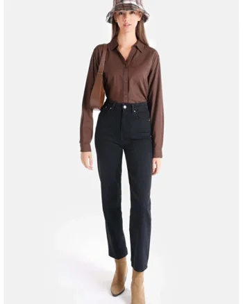 Pantaloni De Dama Negru Straight Fit 884 Lauren Cl1065415