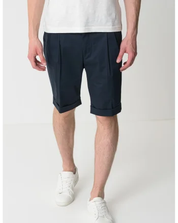 Bermude chino cu buzunare oblice, Bleumarin