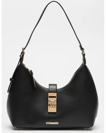Geanta de piele ecologica cu bareta de umar Ovie, Negru
