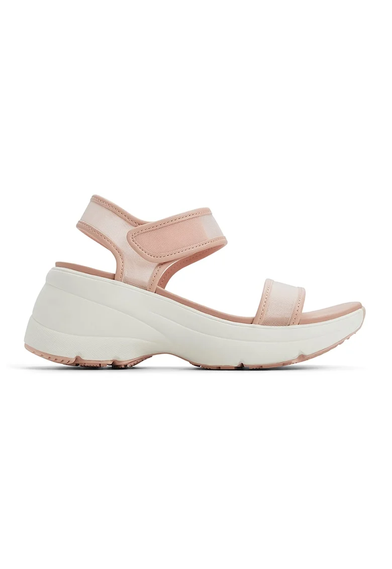 Sandale wedge Chamomile, Roz prafuit