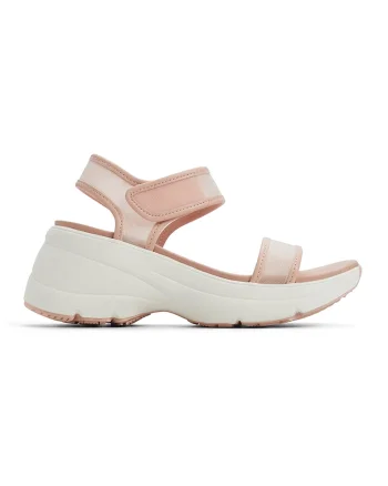 Sandale wedge Chamomile, Roz prafuit