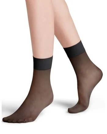 Sosete semi-transparente pana la glezna - 20 DEN, Negru