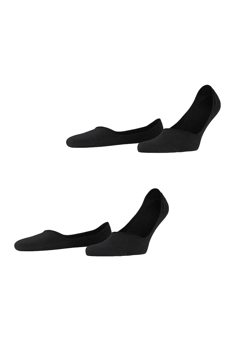 Set de sosete foarte scurte din amestec de bumbac organic - 2 perechi, Negru