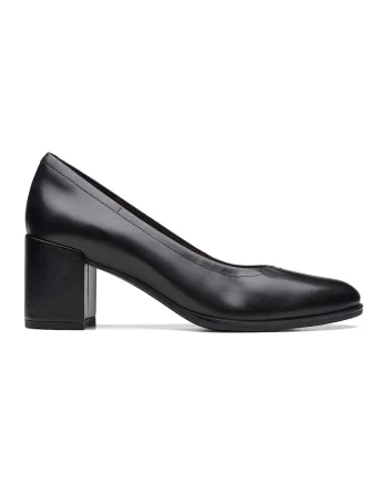 Pantofi de piele cu toc masiv Freva, Negru