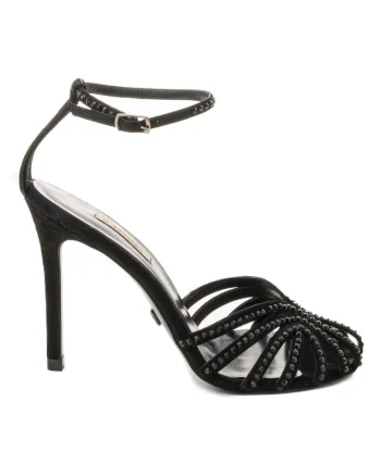 Sandale din piele intoarsa Asley, Negru