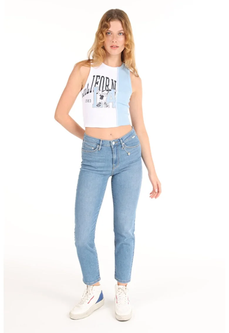 Pantaloni De Dama Albastru Slim Fit CARLA, BLUE