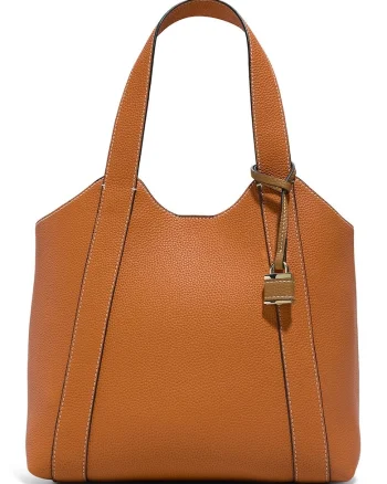 Geanta shopper de piele ecologica Rowsley, Portocaliu persan