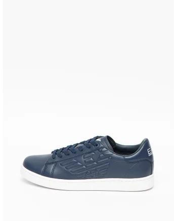 Pantofi sport de piele unisex, cu logo in relief