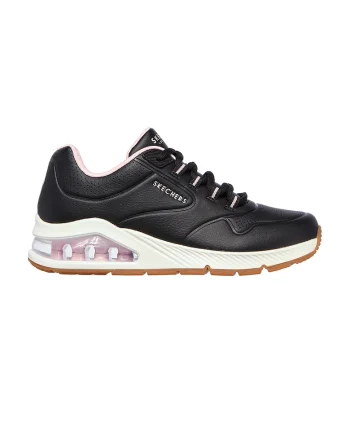 Pantofi sport wedge de piele ecologica Uno 2-2ND Best, Alb/Negru