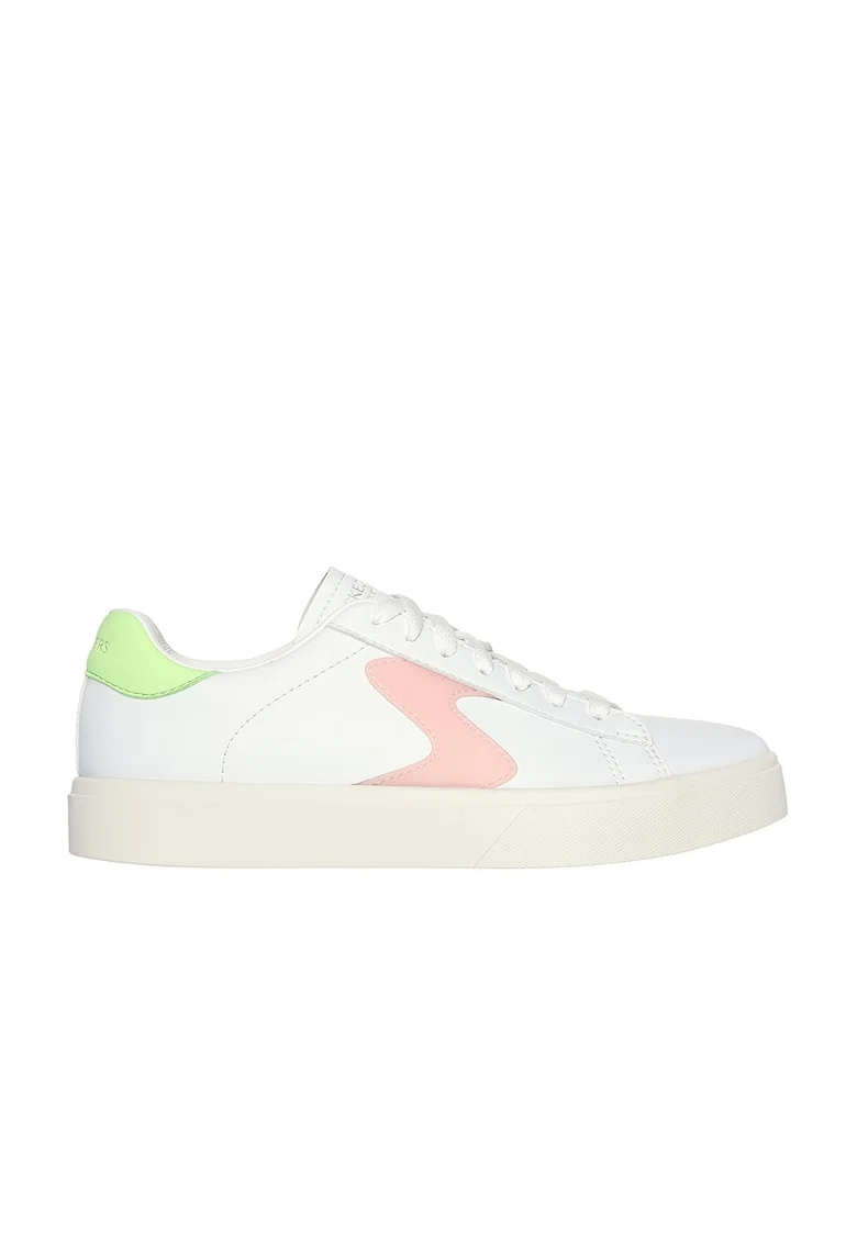 Pantofi sport din piele si piele ecologica Eden LX, Alb/Roz/Verde lime