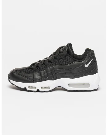 Pantofi sport de piele ecologica si plasa Air Max 95, Negru
