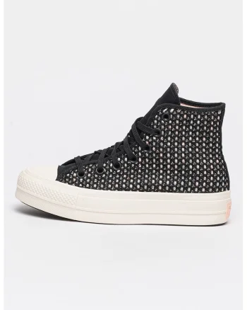 Tenisi high-cut Chuck Taylor All Star Lift, Alb/Negru/Roz pal