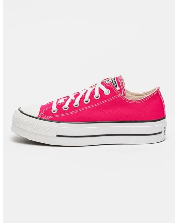 Tenisi low-cut din material textil, Fucsia