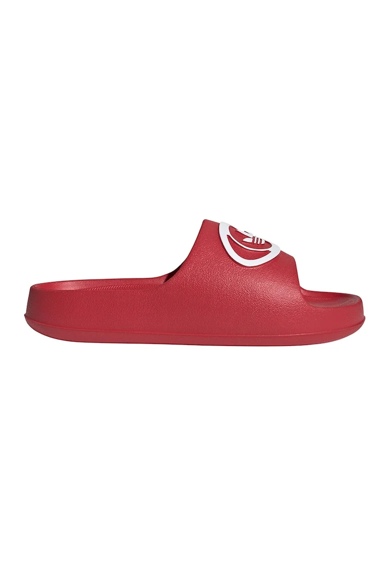 Papuci Adilette 00s cu imprimeu logo, Rosu/Alb