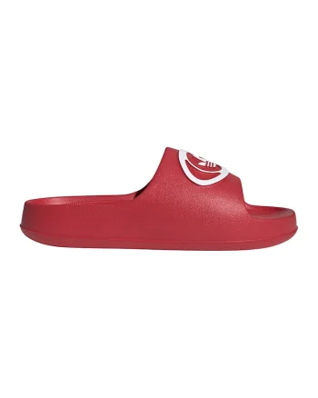 Papuci Adilette 00s cu imprimeu logo, Rosu/Alb