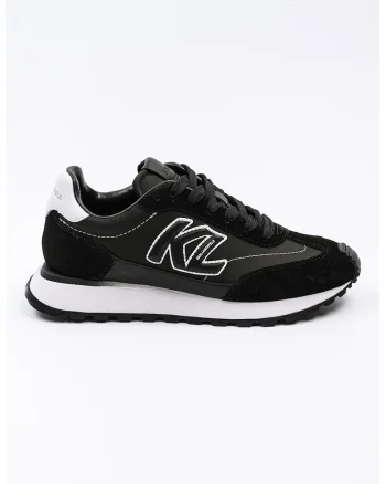 Pantofi sport cu garnituri de piele intoarsa, Negru