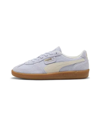 Pantofi sport Palermo Vintage cu insertii de piele intoarsa, Alb/Albastru azur