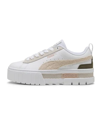 Pantofi sport flatform Mayze Mix, Bej/Alb murdar