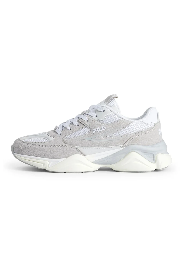 Pantofi sport cu insertii de plasa Recade, Gri deschis/Alb murdar