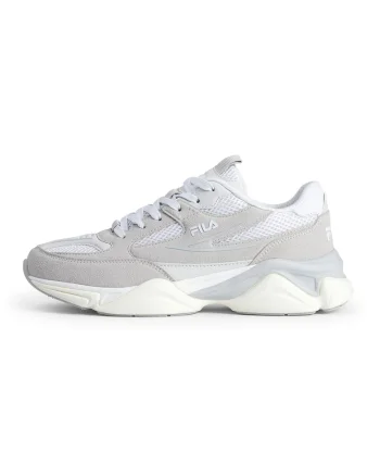 Pantofi sport cu insertii de plasa Recade, Gri deschis/Alb murdar