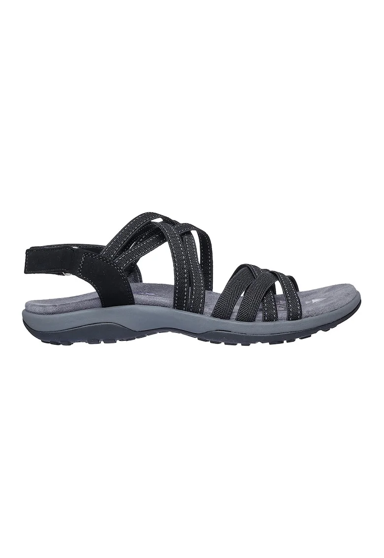 Sandale din material textil cu barete mutliple si velcro Raggae Slim-Summer Gateaway, Negru