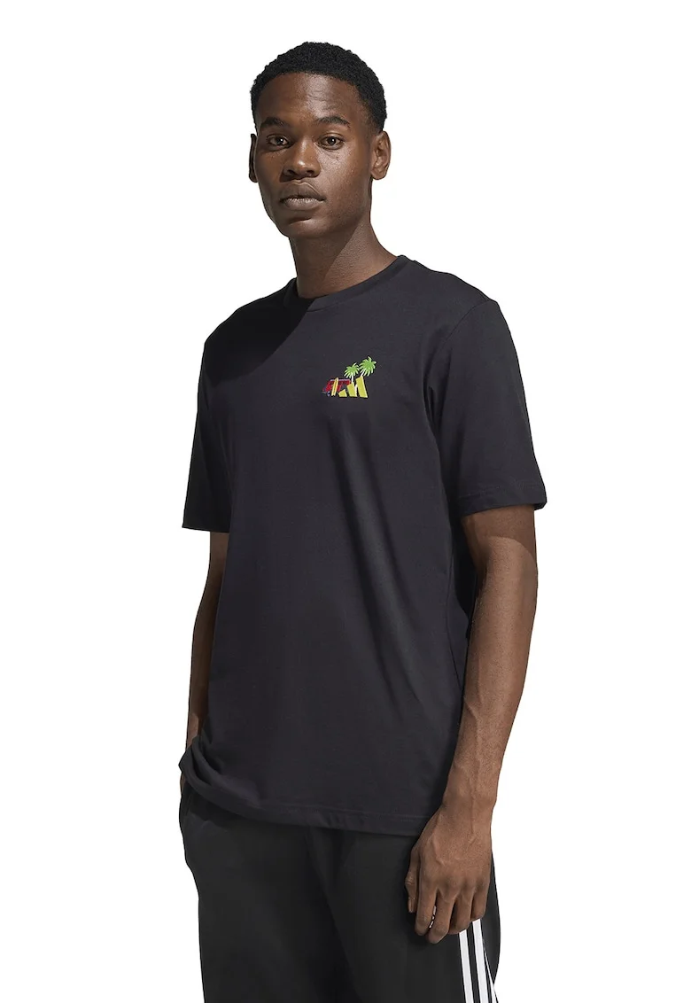 Tricou regular fit din bumbac Mini Surf, Negru