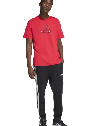 Tricou de bumbac cu imprimeu pe piept Motorsport, Alb/Negru/Rosu vermillion