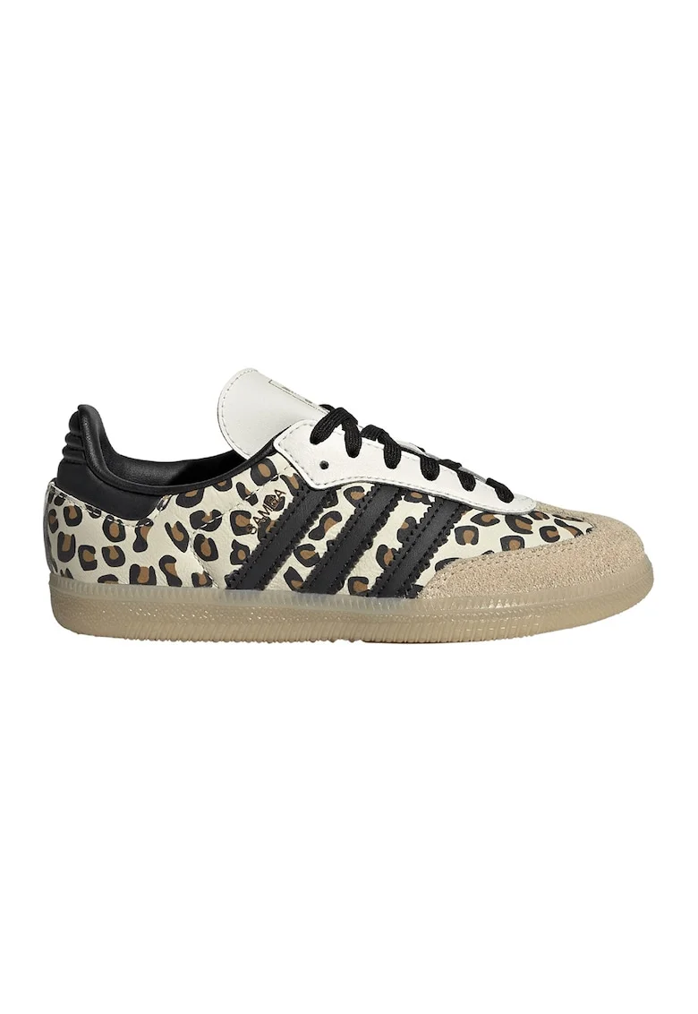 Pantofi sport Samba OG din piele cu garnituri din piele intoarsa, Maro inchis/Negru/Bej deschis