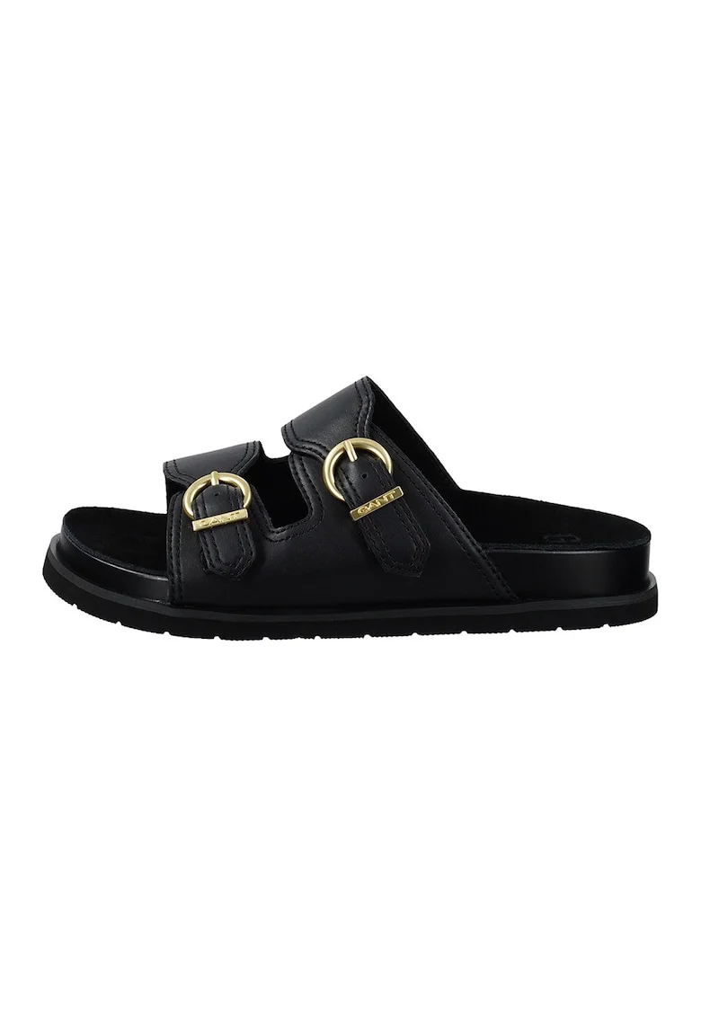 Papuci cu talpa flatform Mardale, Negru