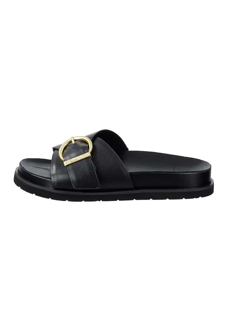 Papuci cu talpa flatform Mardale, Negru