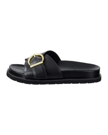Papuci cu talpa flatform Mardale, Negru