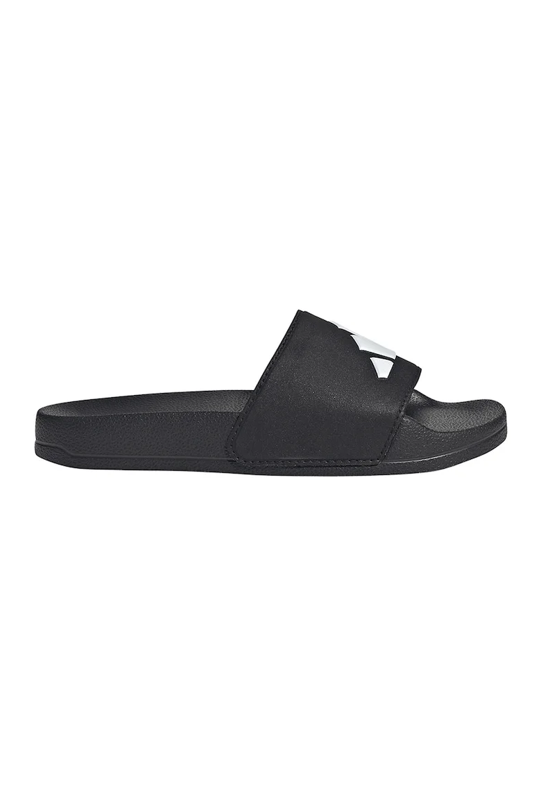 Papuci cu imprimeu logo Adilette, Alb/Negru