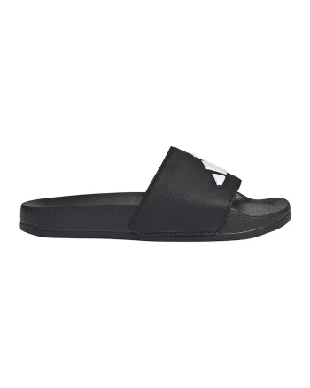 Papuci cu imprimeu logo Adilette, Alb/Negru