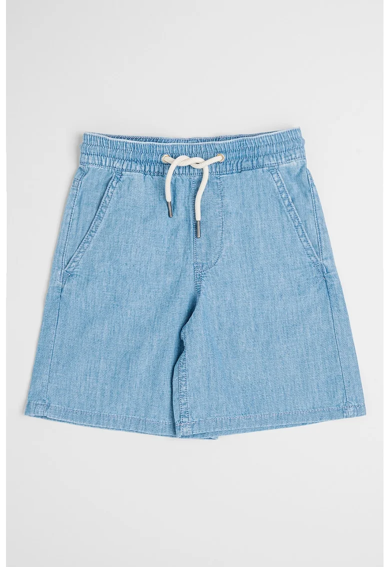 Pantaloni scurti din chambray, Albastru deschis