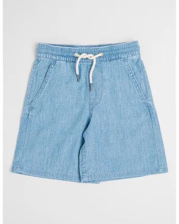 Pantaloni scurti din chambray, Albastru deschis