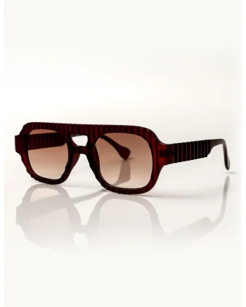 Ochelari de soare aviator cu lentile in degrade, Maro inchis