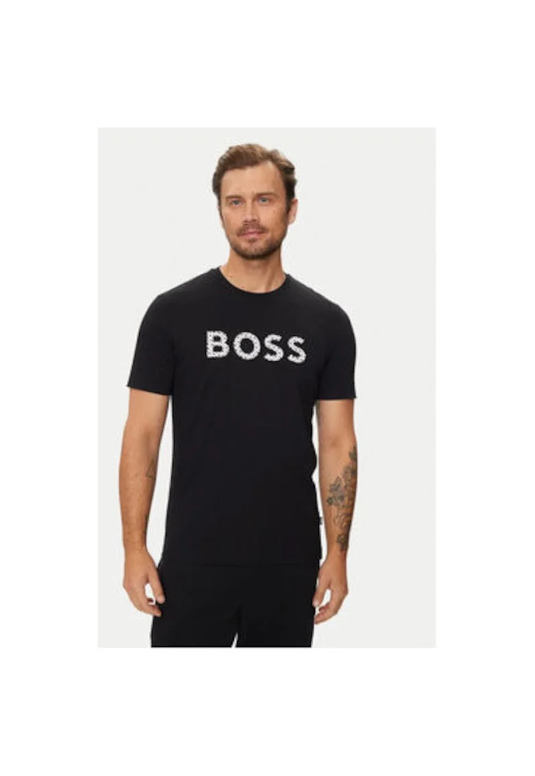 Tricou barbati,  304018534, Bumbac, Negru, Negru