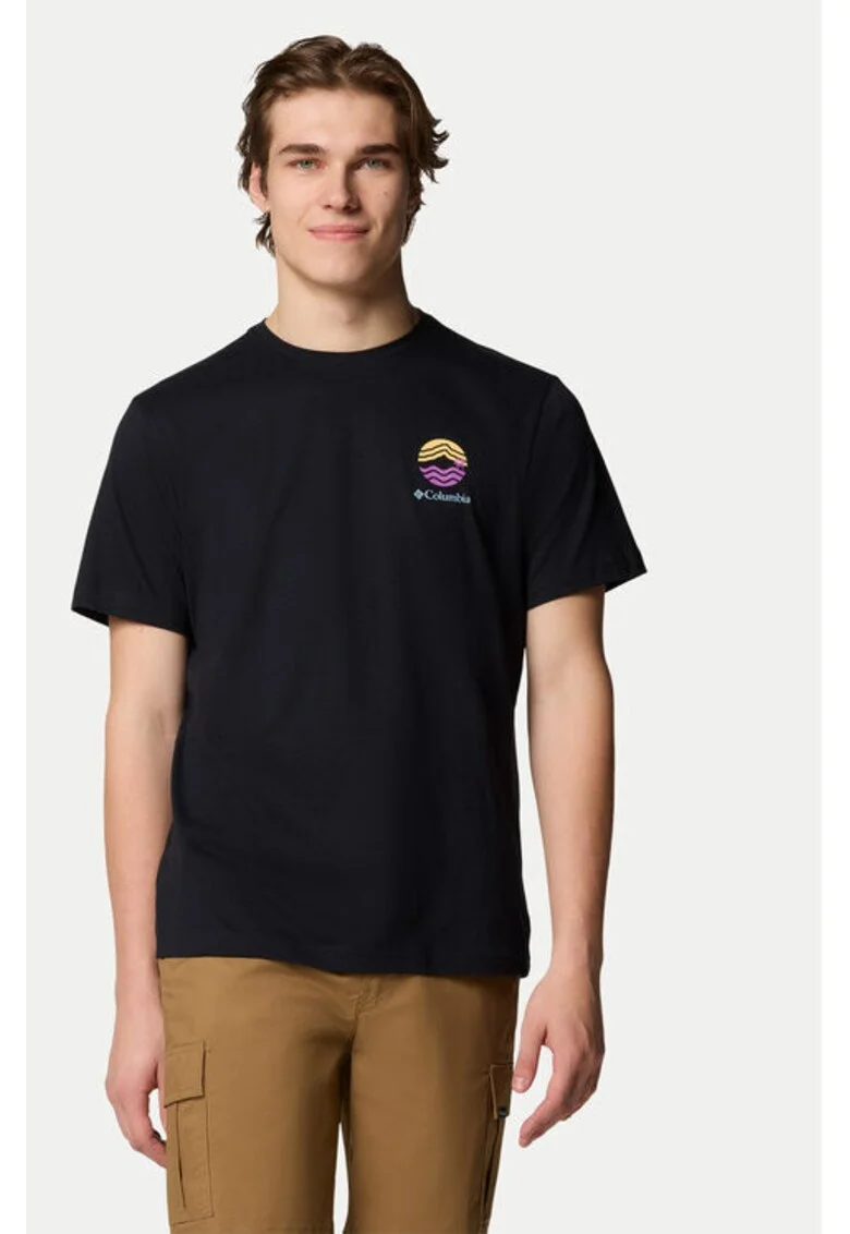 Tricou barbati,  304694660, Bumbac organic, Negru, Negru