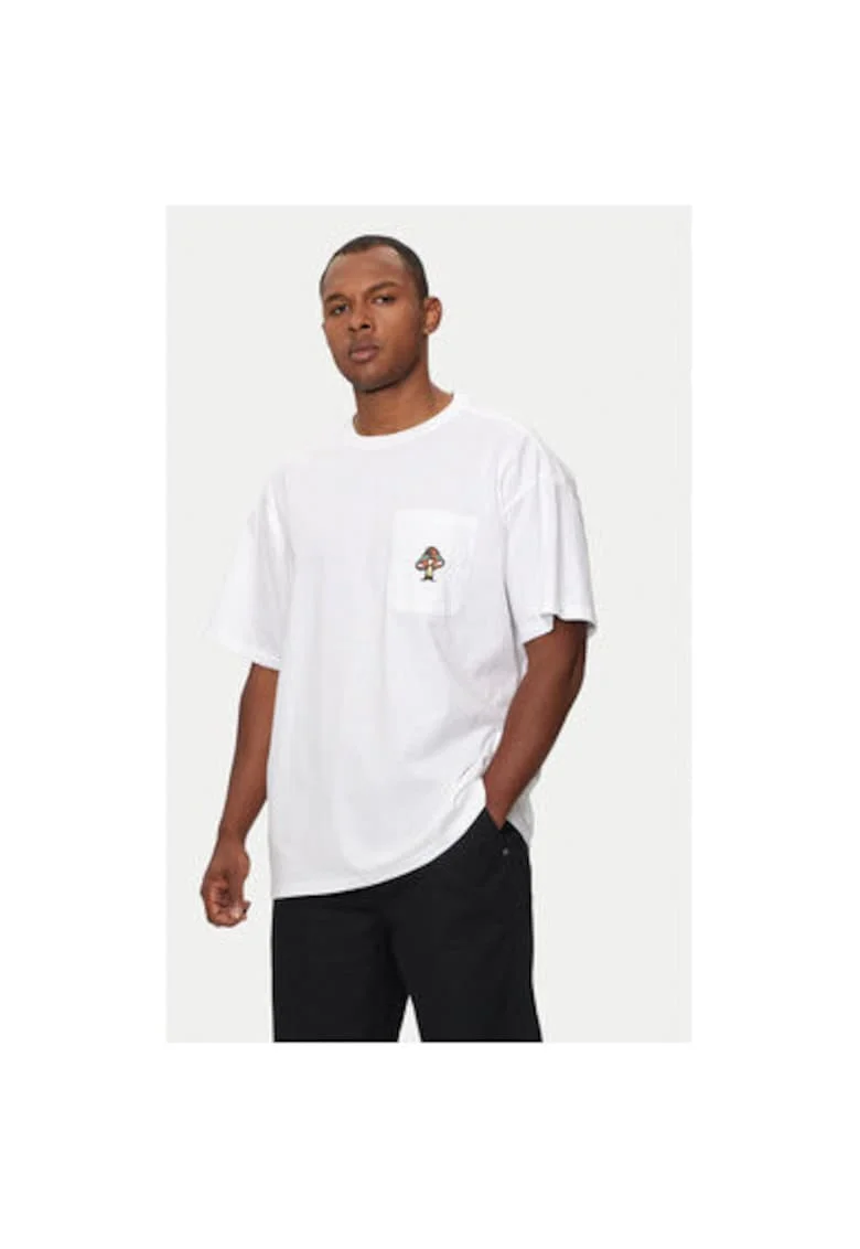 Tricou barbati,  304113154, Bumbac, Alb, Alb