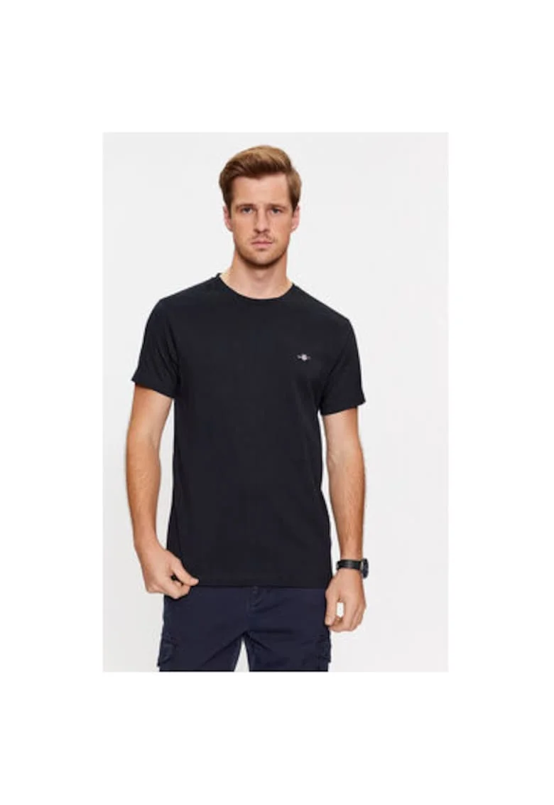 Tricou barbati,  303284336, Bumbac, Negru, Negru