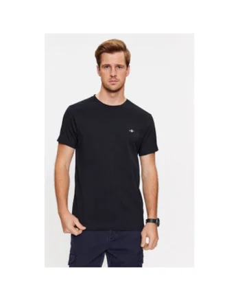 Tricou barbati,  303284336, Bumbac, Negru, Negru