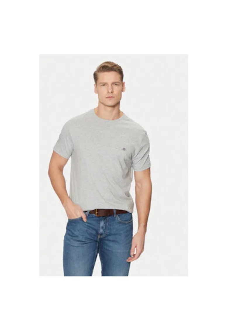 Tricou barbati,  305179067, Bumbac, Gri, Gri