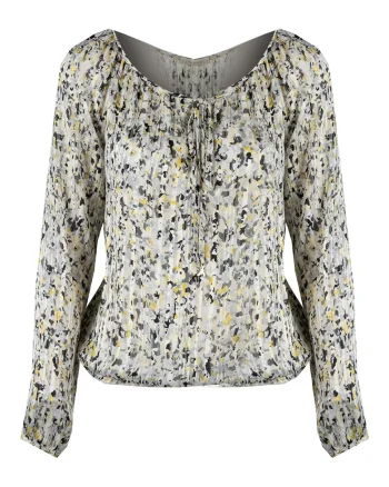 Bluza lejera cu model abstract,