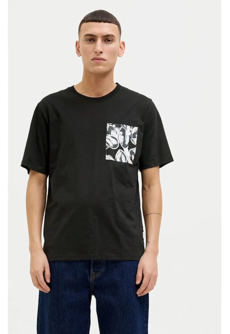 Tricou barbati,  304778483, Bumbac, Negru, Negru
