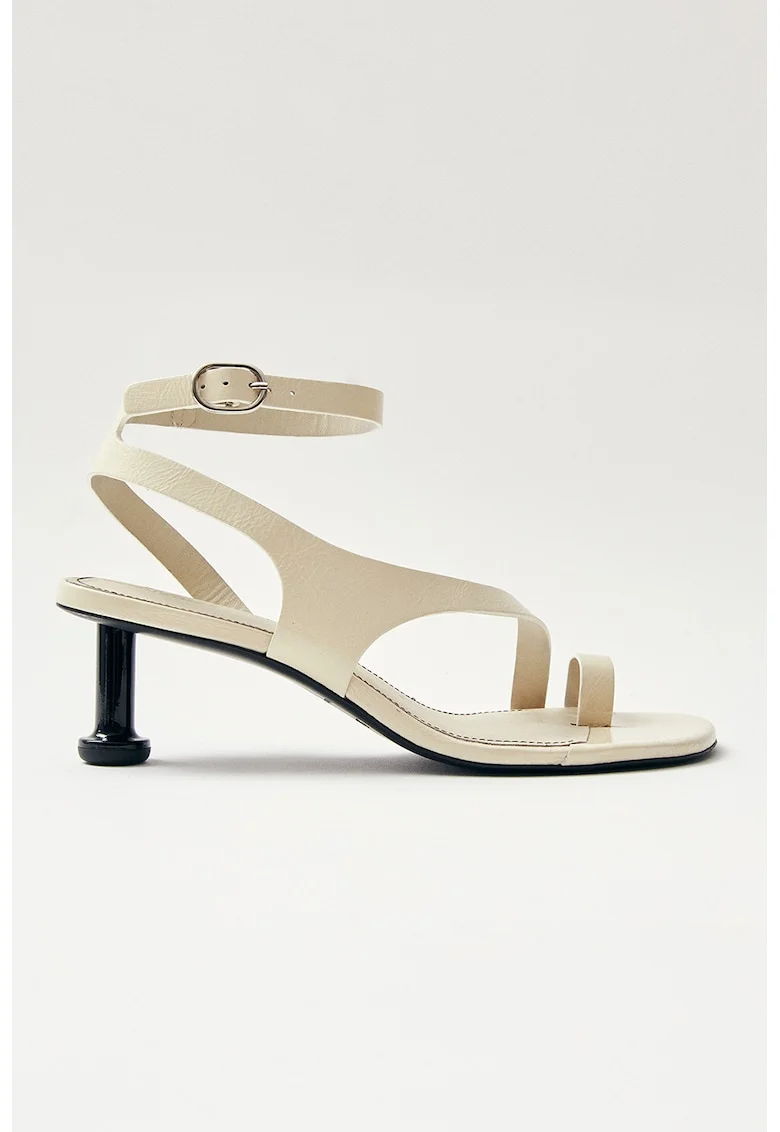 Sandale de piele Miquela, Crem