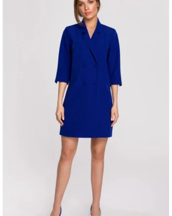Rochie sacou cu curea,, Bleumarin