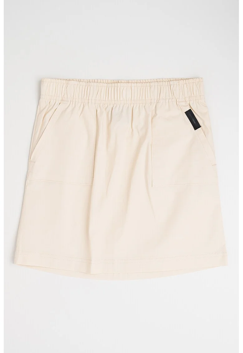 Fusta mini cu talie elastica, Bej deschis