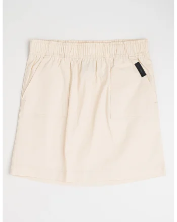 Fusta mini cu talie elastica, Bej deschis