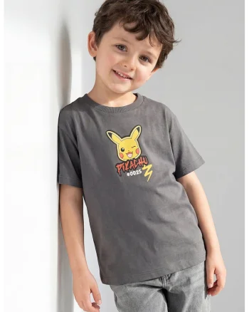 Tricou cu Pikachu, Gri inchis