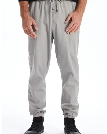 Pantaloni de trening cu snur, Gri deschis